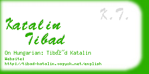 katalin tibad business card